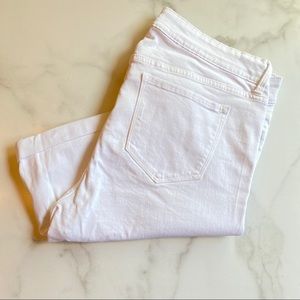 Old Navy White Jean Bermuda Shorts